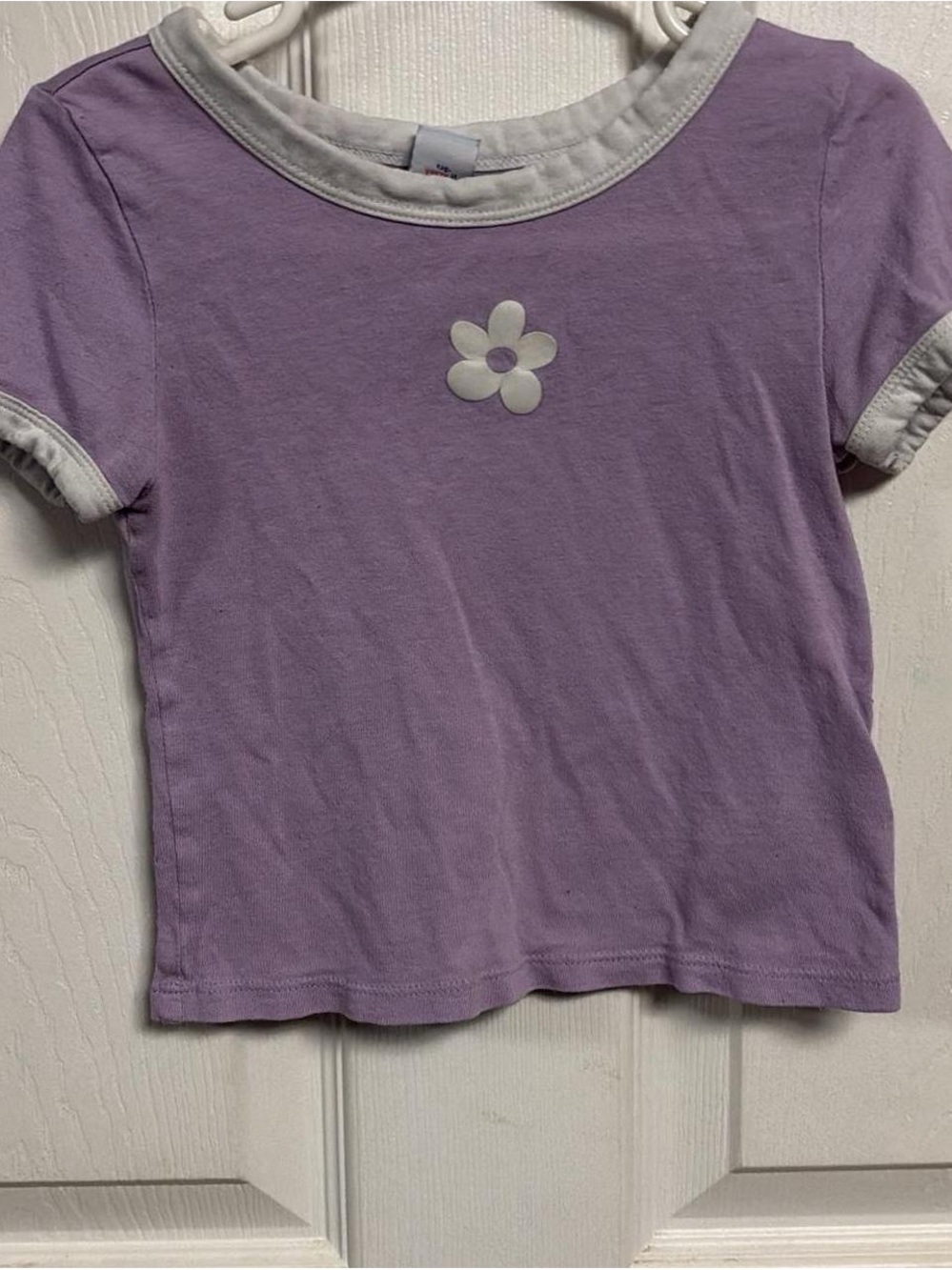 art class Lilac Ringer Tee with White Flower